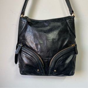 ❤️ SOLD ❤️ Cole Haan Leather Bag Adjustable Shoulder Strap Long Short Black EUC